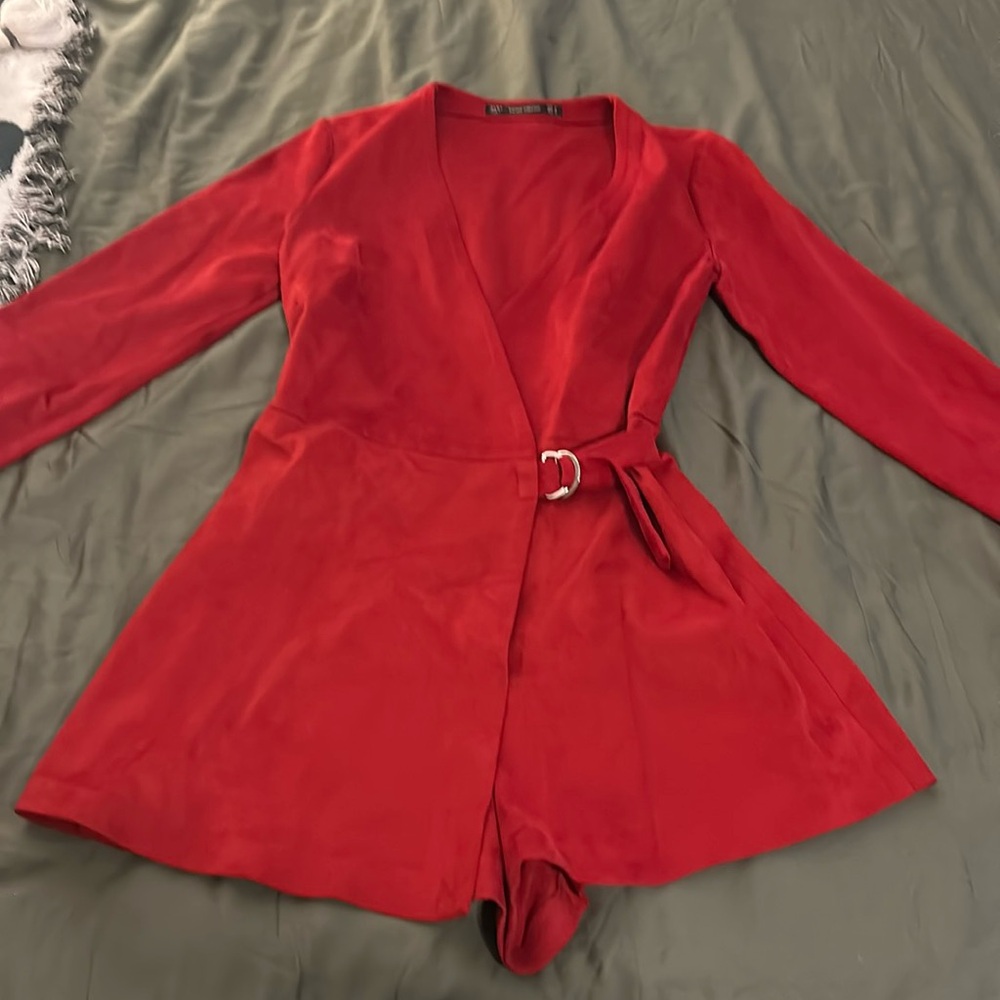Zara suede long sleeved romper!